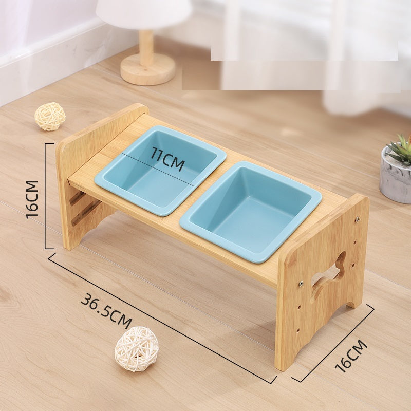 Adjustable Cat Bowl - Blue / 3layers adjustable - Pet bowl