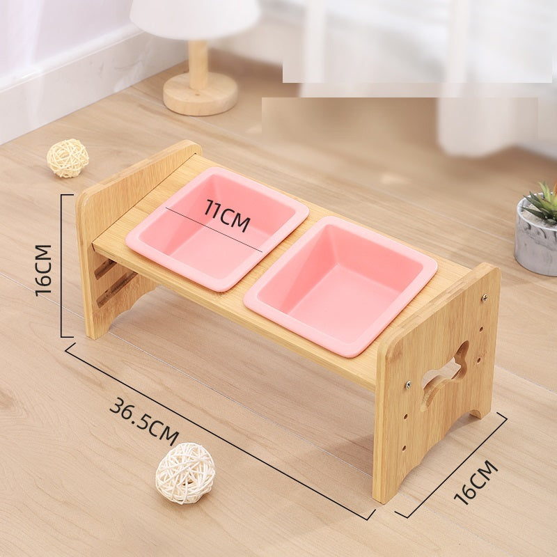 Adjustable Cat Bowl - Pink / 3layers adjustable - Pet bowl