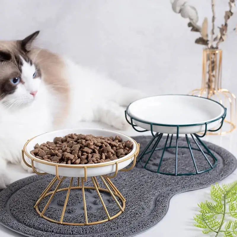 Cat Ceramic Bowl Anti-Cervical - Just4Pets