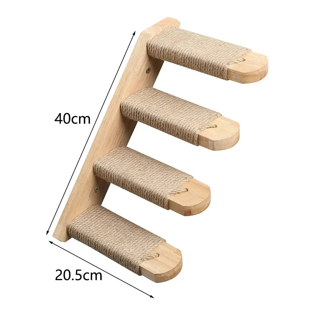 Cat Climbing Shelf Wall Mounted - stairway b