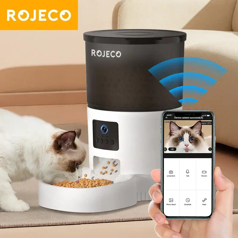 Cat Feeder With Camera Video Automatic ROJECO - Just4Pets