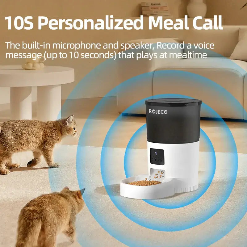 Cat Feeder With Camera Video Automatic ROJECO - Just4Pets