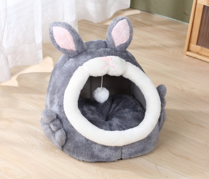 Cat House Rabbit Shape - Grey Small Size 29 X31x26 - Cat bed