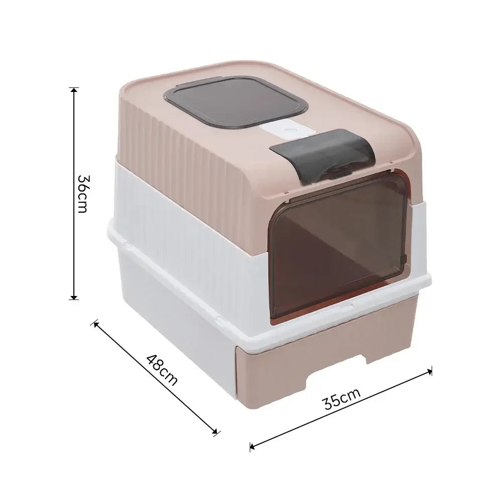 Cat Litter Box with UV Sterilization Fully Enclosed - Pink / UNITED KINGDOM