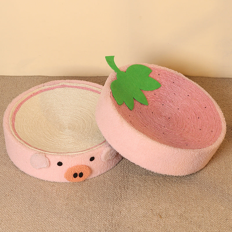 Cat Scratcher Round Shape - Pink - Cat Scratcher