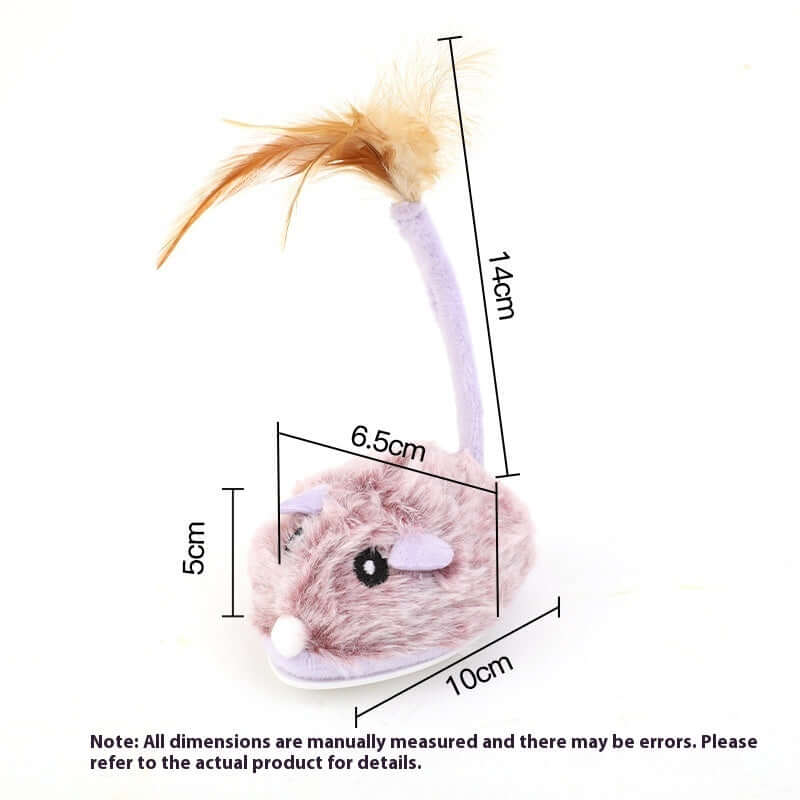 Cat Toy Electric Mouse - Purple Plush / Type C Charging - Cat Toy