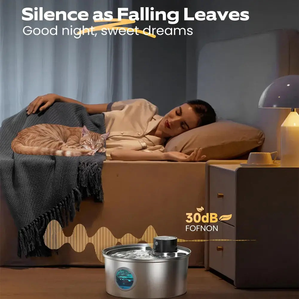 Cat Water Fountain with Automatic Sensor - Just4Pets