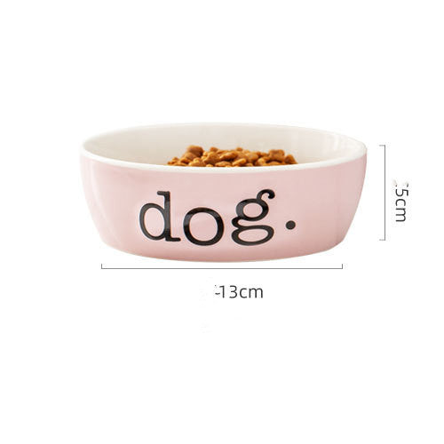 Ceramic bowl for pets - Pink dog / One size - Ceramic bowl