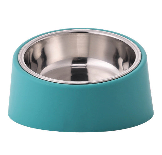 Deep Pet Bowl - 140 × 140 × 85mm / Stainless Steel Bowl Green - Pet bowl