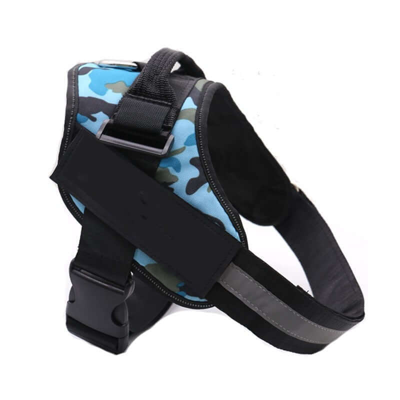 Dog Harness Personalized - Camouflage blue / Baby1 - Dog leash