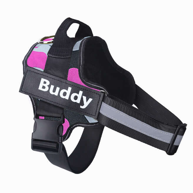 Dog Harness Personalized - Camouflage Pink / Baby1 - Dog leash