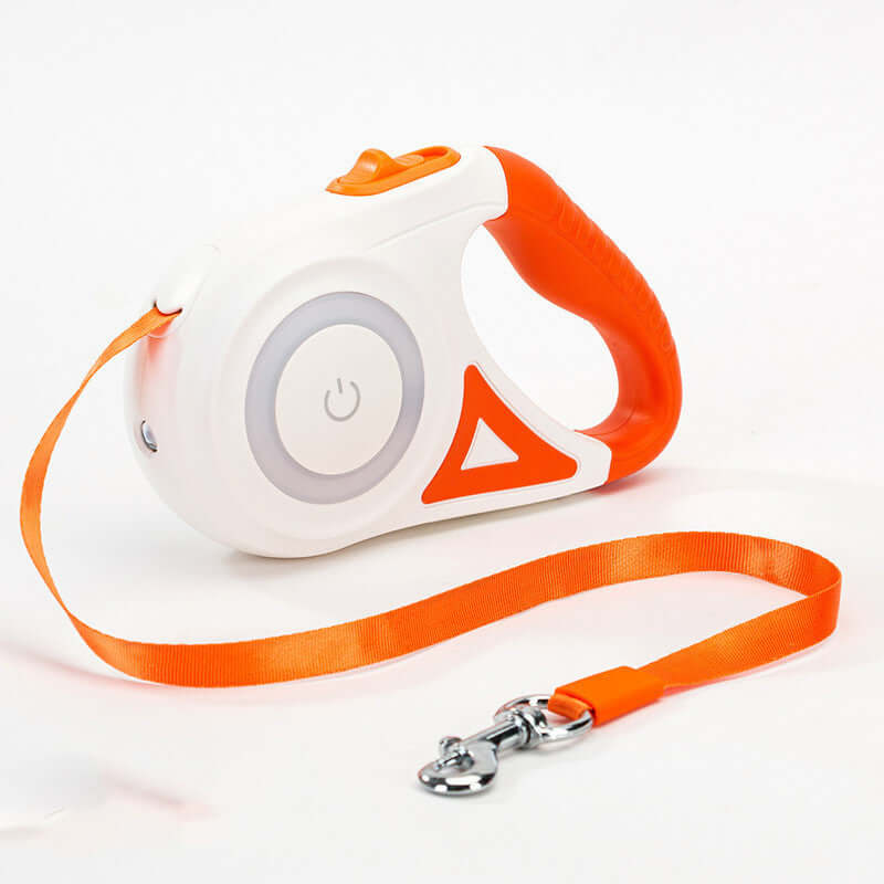 Dog Leash Retractable and Automatic - Orange 5M / Single traction rope - Dog leash