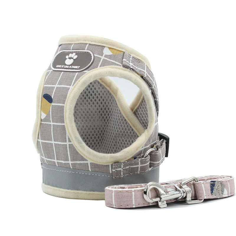 Dog Leash with Reflective Strips - Khaki / L - Dog leash