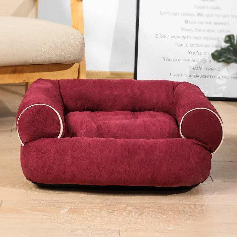 Dog Sofa Bed - Wine Red / 2XL - Dog bed