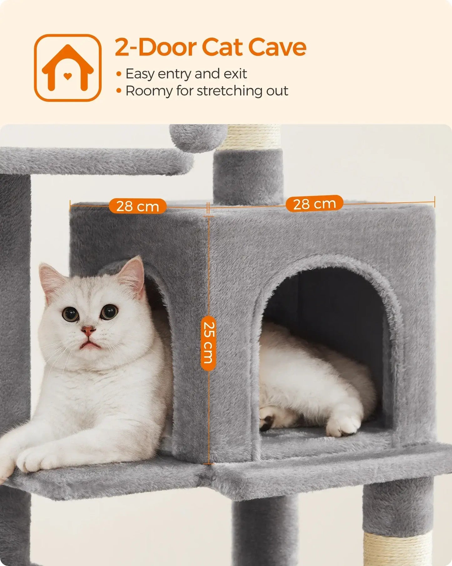 Feandrea Cat Tree Multi-Level with 4 Scratching Posts