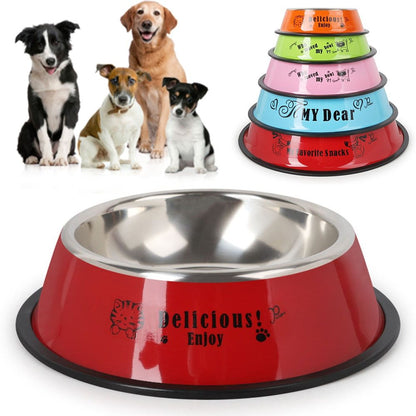 Stainless steel dog bowl-1