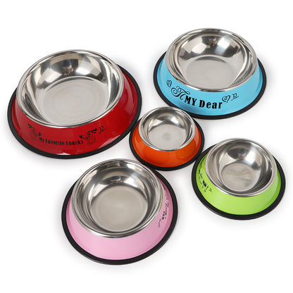 Stainless steel dog bowl-1