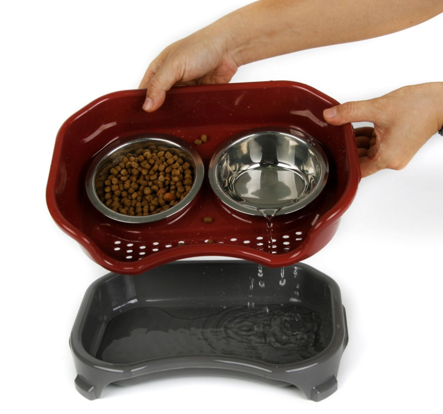 Dog bowl double basin