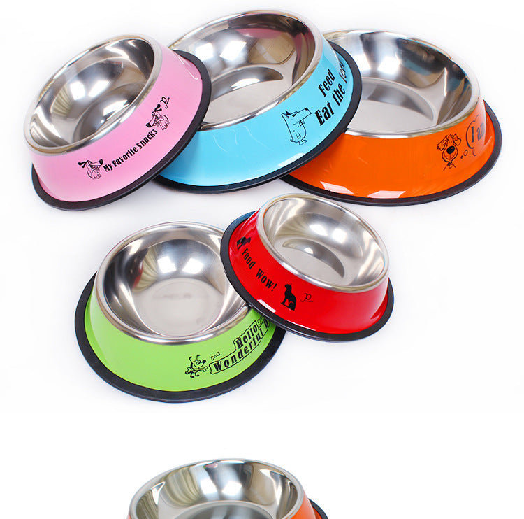 Stainless steel dog bowl-1