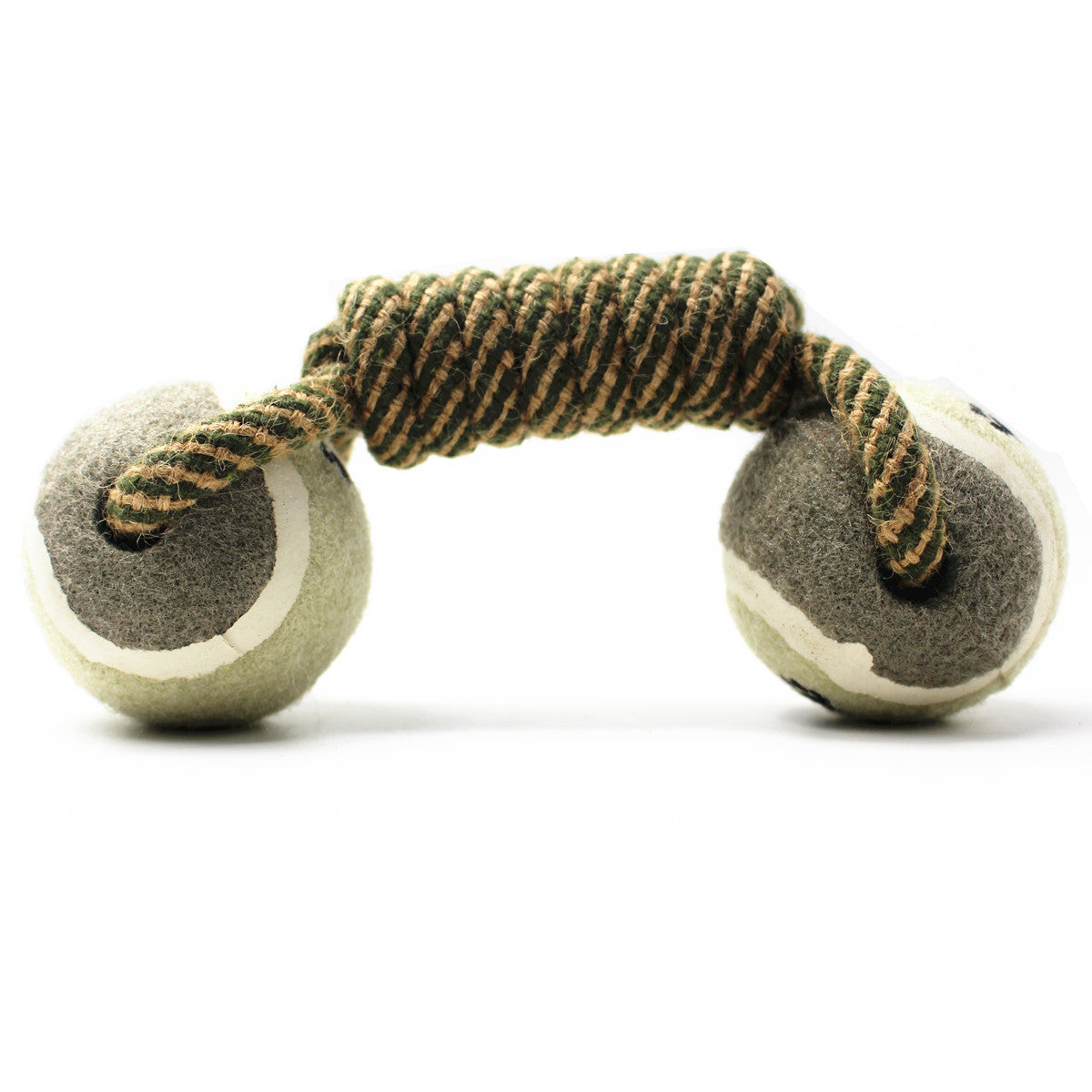 Dog Dumbbell Rope Tennis Ball Toy