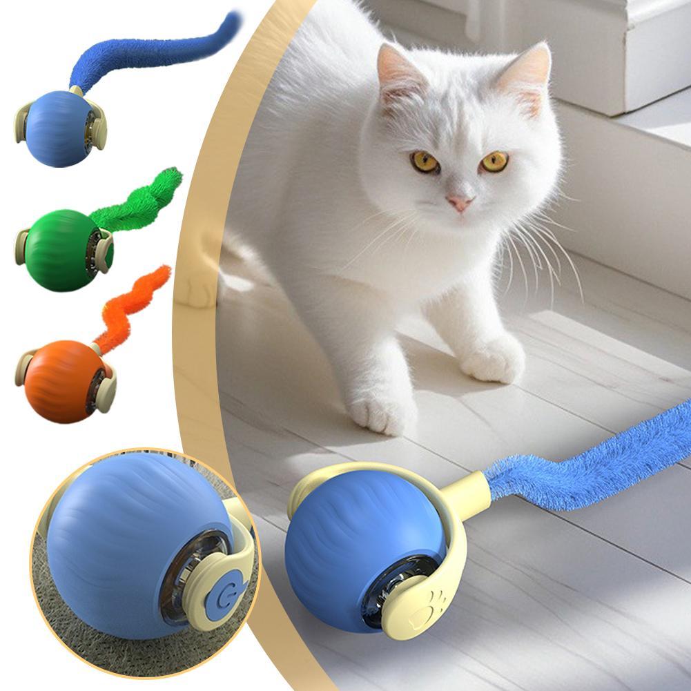 Cat Tug Ball Toy Motion-Activated