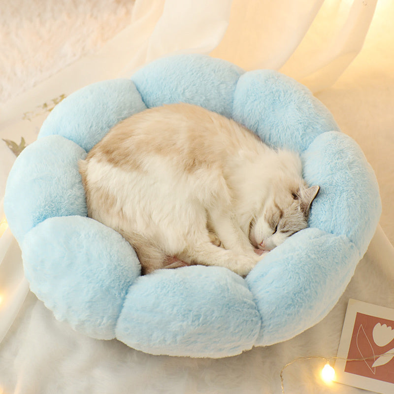 Plush Velvet Cat Kennel Bed