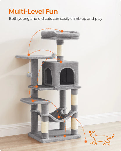 Feandrea Cat Tree , Multi-Level with 4 Scratching Posts