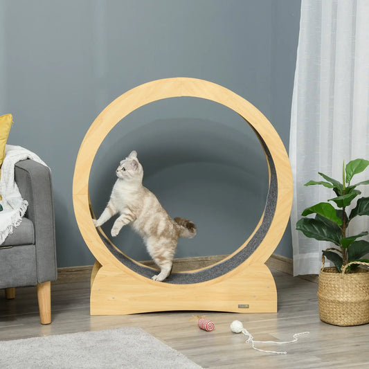 Paw Hut Cat Treadmill Natural Wood