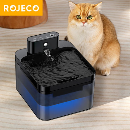 ROJECO Cat Water Fountain Ultra Silent with Motion Sensor