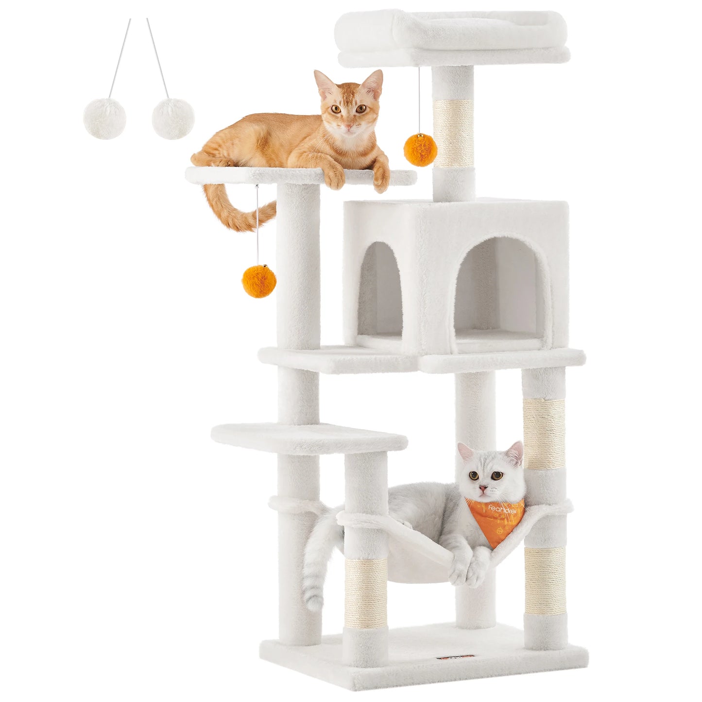 Feandrea Cat Tree , Multi-Level with 4 Scratching Posts