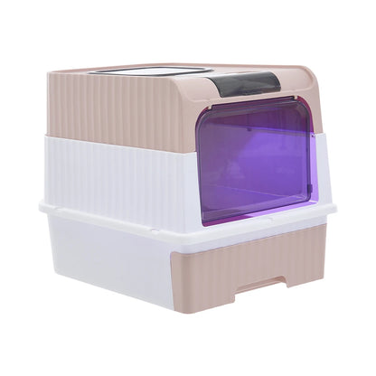 Cat Litter Box with UV Sterilization Fully Enclosed