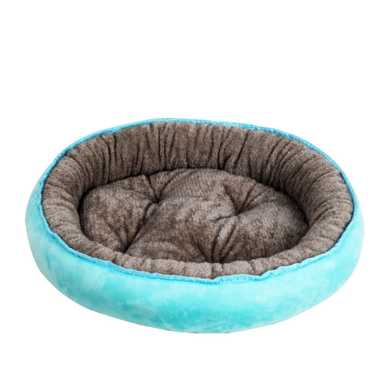 Dog Bed with Cushion ,Double Sides and Soft Cotton Basket