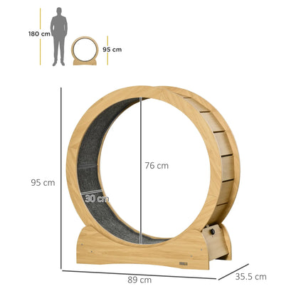 Paw Hut Cat Treadmill Natural Wood