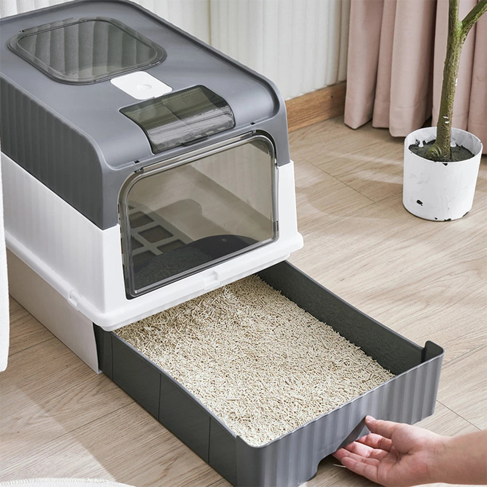 Cat Litter Box with UV Sterilization Fully Enclosed