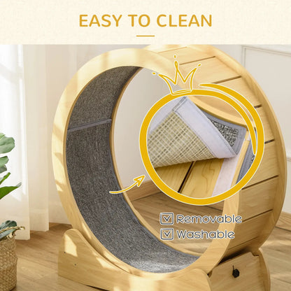 Paw Hut Cat Treadmill Natural Wood