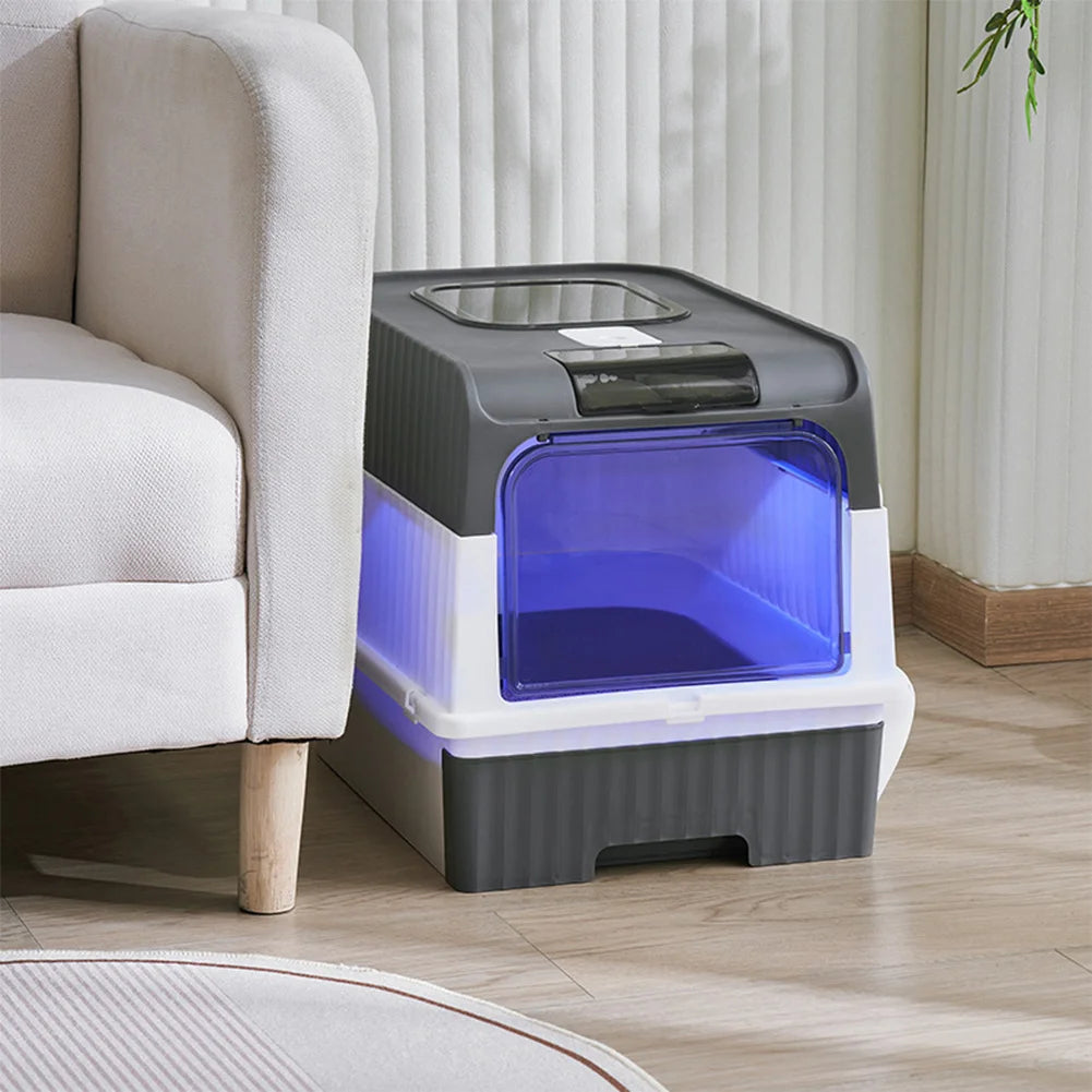 Cat Litter Box with UV Sterilization Fully Enclosed