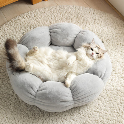 Plush Velvet Cat Kennel Bed