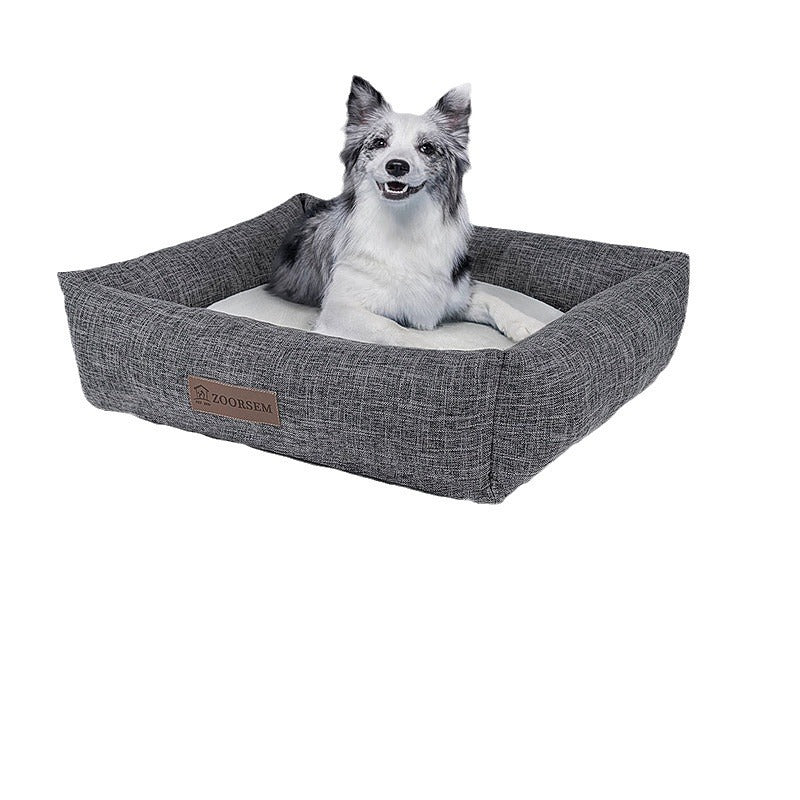 Autumn And Winter Dog Bed with Warm Linen