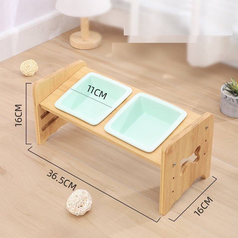 Adjustable Cat Bowl - Mint Green / 3layers adjustable - Pet bowl