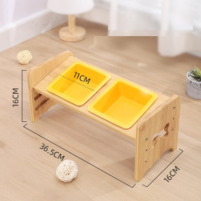 Adjustable Cat Bowl - Yellow / 3layers adjustable - Pet bowl
