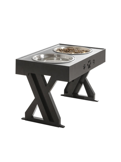 Adjustable Dog Bowl - Black - Pet bowl