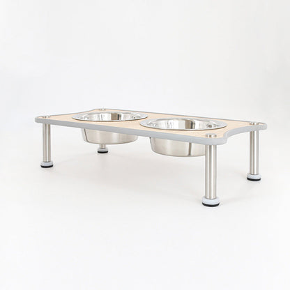 Adjustable Height Dog Food Bowl - Silver / High 12.5cm / 400ml - Dog Bowl