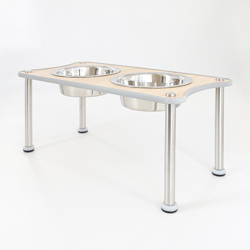 Adjustable Height Dog Food Bowl - Silver / High 22.5cm / 400ml - Dog Bowl