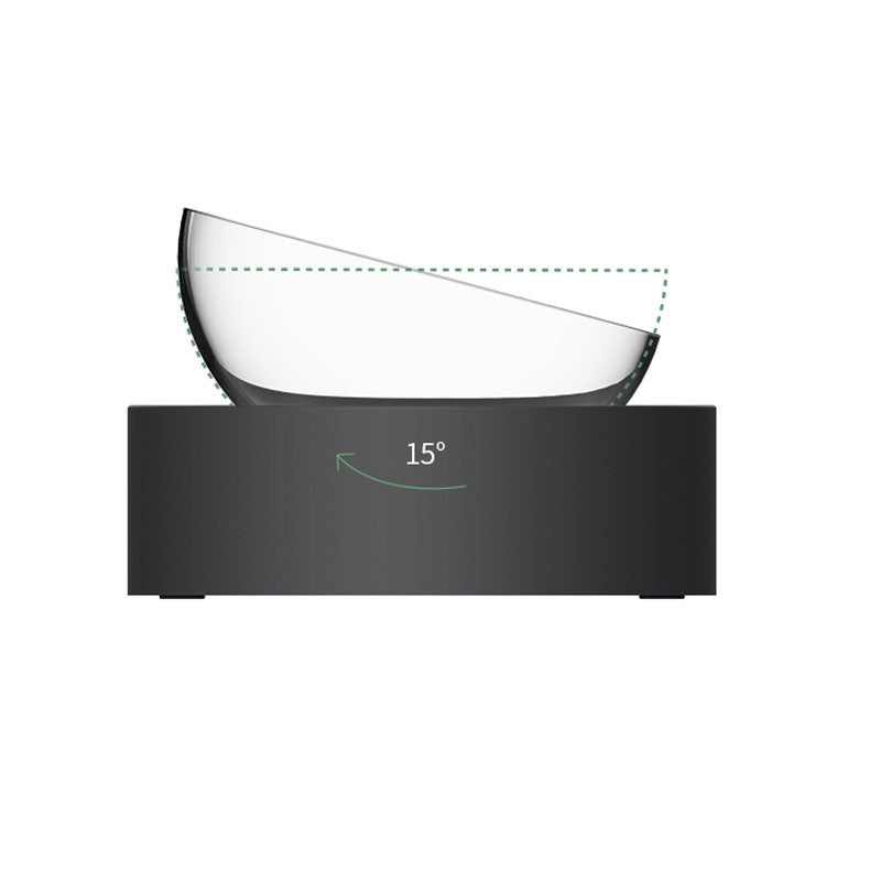 Adjustable Stainless Steel Cat Double Bowl - Black - Pet bowl