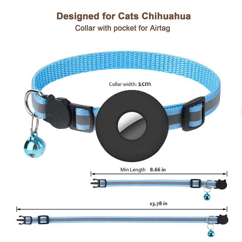 Air-tag Reflective Pet Collar - Cat accessories