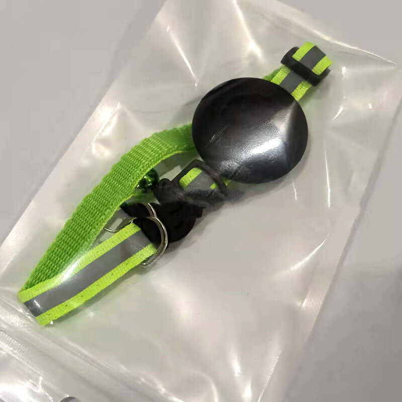 Air-tag Reflective Pet Collar - Green - Cat accessories
