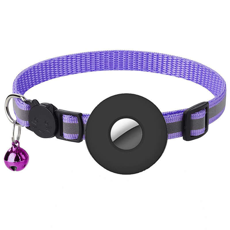 Air-tag Reflective Pet Collar - Purple - Cat accessories