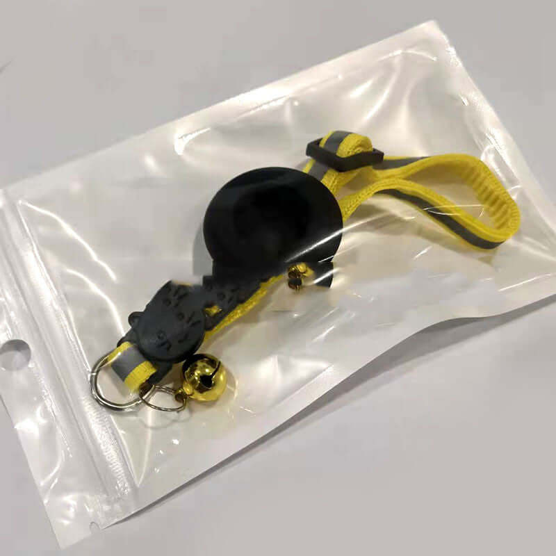Air-tag Reflective Pet Collar - Yellow - Cat accessories
