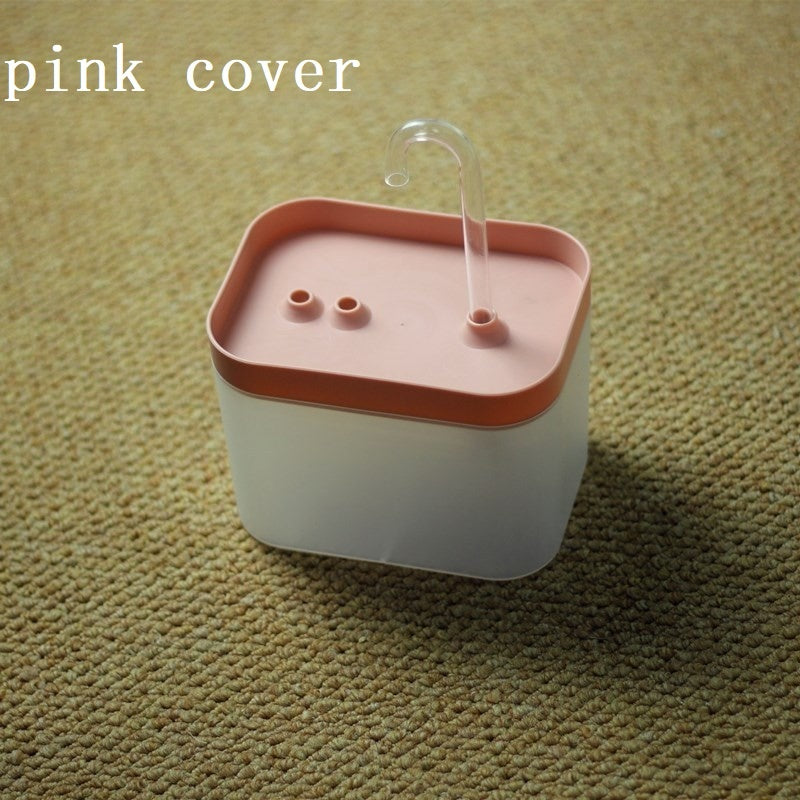 Automatic Cat Water Fountain - Pink cover / EU plug - Pet drinking