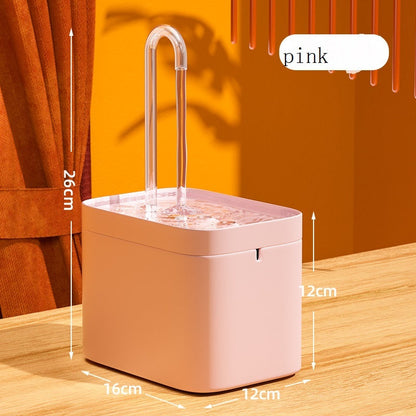 Automatic Cat Water Fountain - Pink / EU plug - Pet drinking